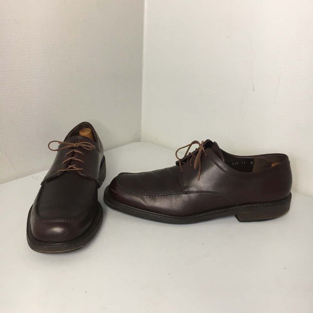 Salvatore Ferragamo Mens Brown Leather shoes sz 12 D lace up